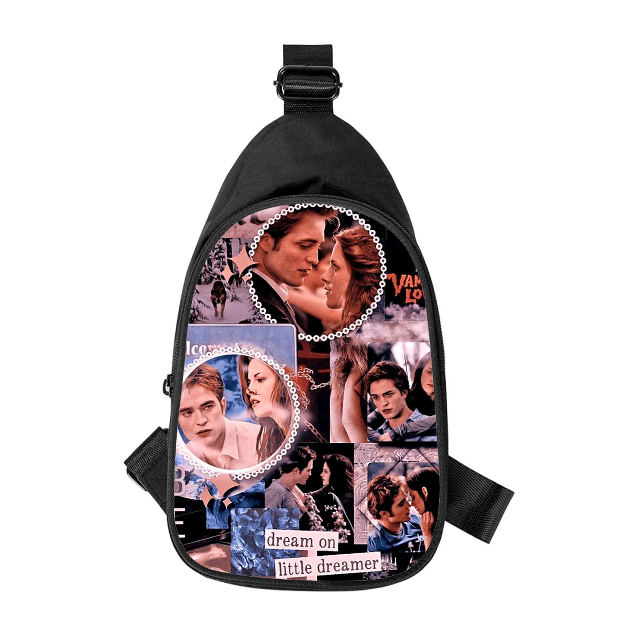 The twilight saga vampire Print New Men Cross Chest Bag Diagonally Women Shoulder Bag Husband School Waist Pack Male chest pack