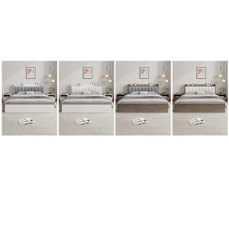 

Solid wood, simple and modern, home, tatami storage double bed