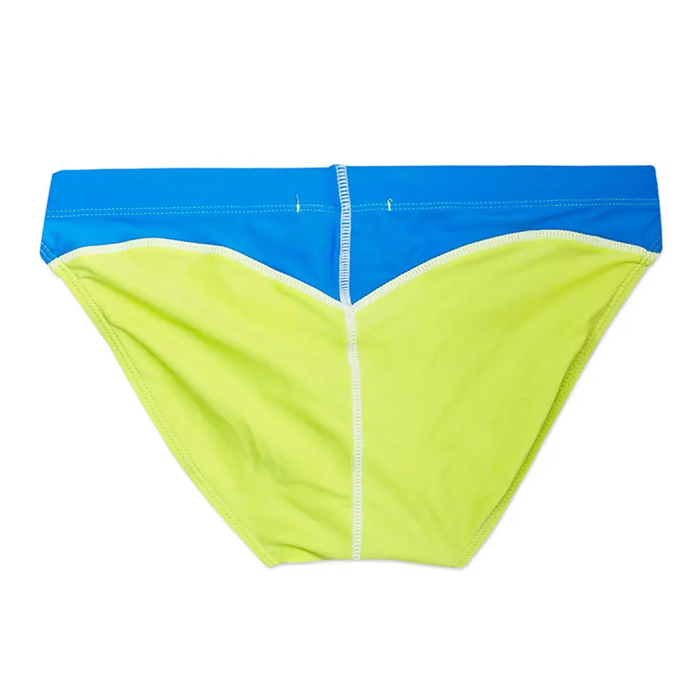 Contrast Color Japanese Swimwear Men Swim Briefs Slip Bikini Sexy Pouch Pad Swimsuits Man Swimming Trunks Beachwear Bathing Suit
