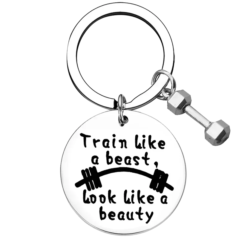 New Workout Gift Keychain Fitness Gift Key Rings Bodybuilder Gifts