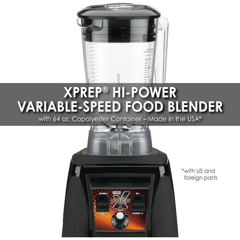 Waring Commercial MX1200XTX 3.5 HP Blender with Variable Speed Dial Controls and a 64 oz. BPA Free Copolyester Container, 120V