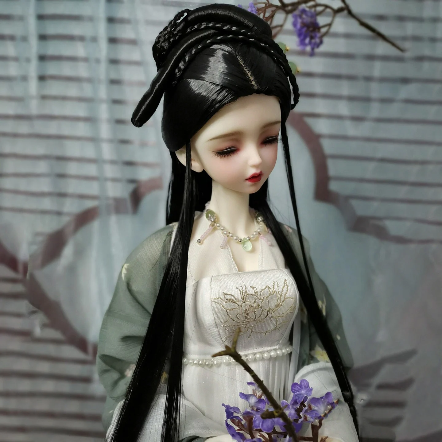 

1/6 1/4 1/3 BJD Кукольные парики Винтаж Hanfu Длинные волосы Древний костюм Фея Парик для YOSD MSD SD13 Девушка SSDF Дядя Аксессуары A1551