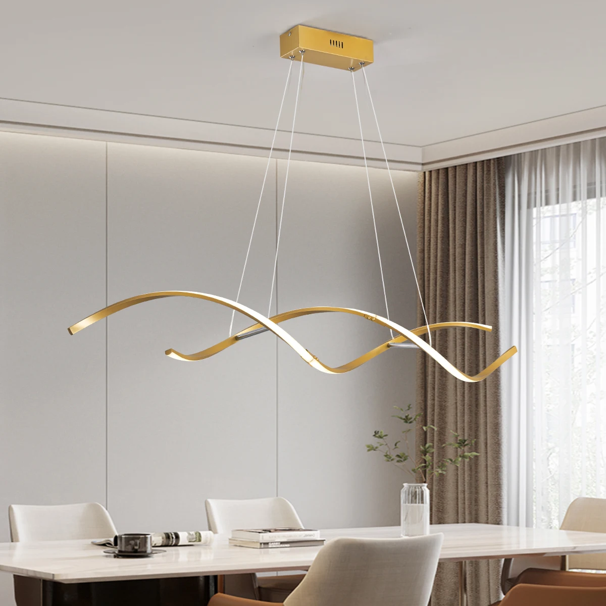 Modern LED Chandelier For Living Room Dining Room Bar Kitchen Room Work Smart Home Alexa Google RC Hanging Chandelier Fixtures