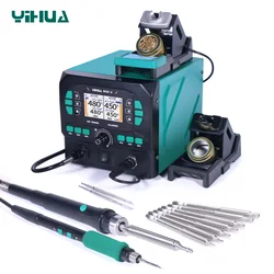 YIHUA 992D-II Precision Heat Gun Rework Station 210 245 Soldering Iron Station for Microscope Soldering Electronics Repair PCB