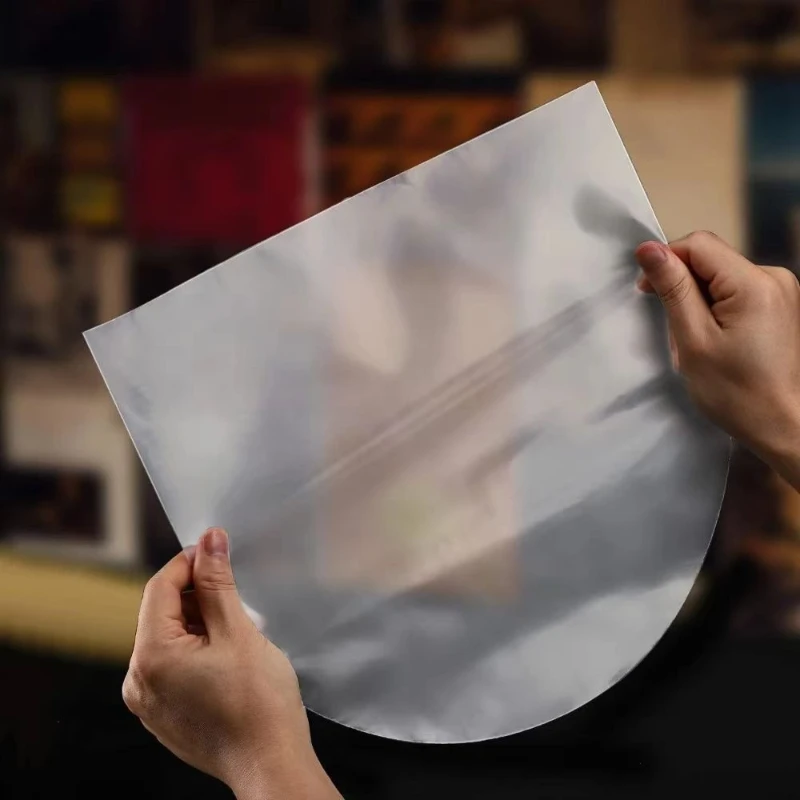 50Pcs Clear Plastic Vinyl Record Inner Sleeves, Anti Static Dustproof LP Album Protective Covers Fit 7/10/12 Inch Records