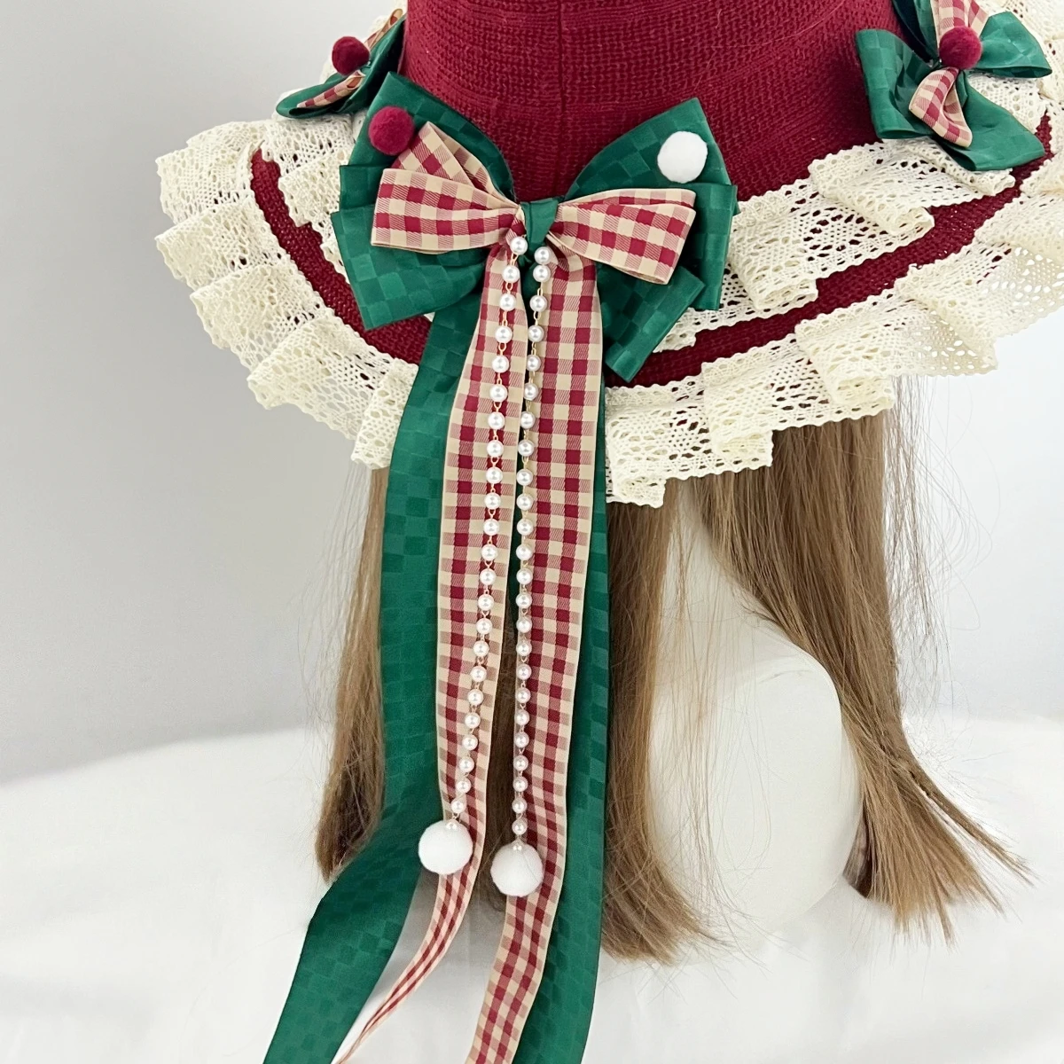 Christmas Witch Hat Set - Women's Gothic Lolita Top Hat & Kids Bowknot Witch Accessory