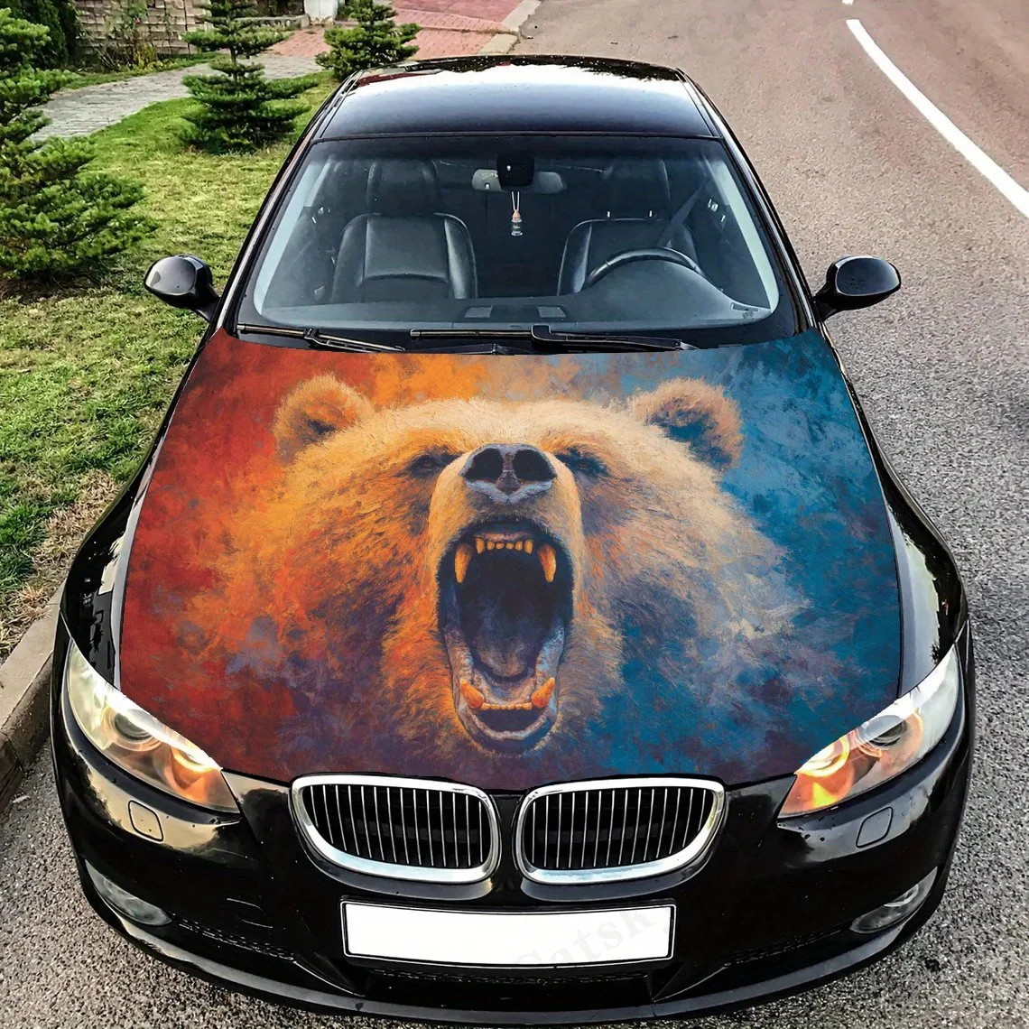 

Капот автомобиля Roaring Bear — самоклеящаяся, водонепроницаемая и устойчивая к царапинам наклейка, идеально подходит для настройки автомобиля и подарков для Ca