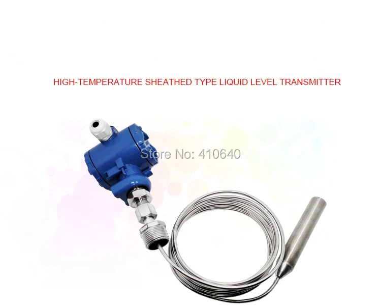 High Temperature Armored Level Transmitter Gas Pressure Type Used for Corrosive Liquid Sewage 5 meter Range Two Wires 4 to 20mA