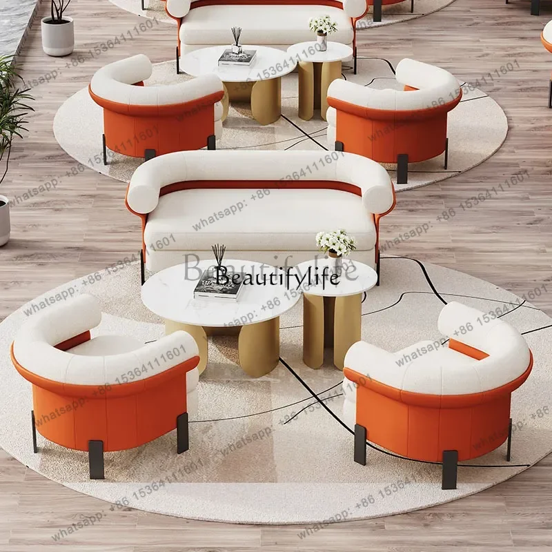 Factory Direct Hotel Lobby Reception Card Seat Beauty Salon Business Meeting Sofa Combination