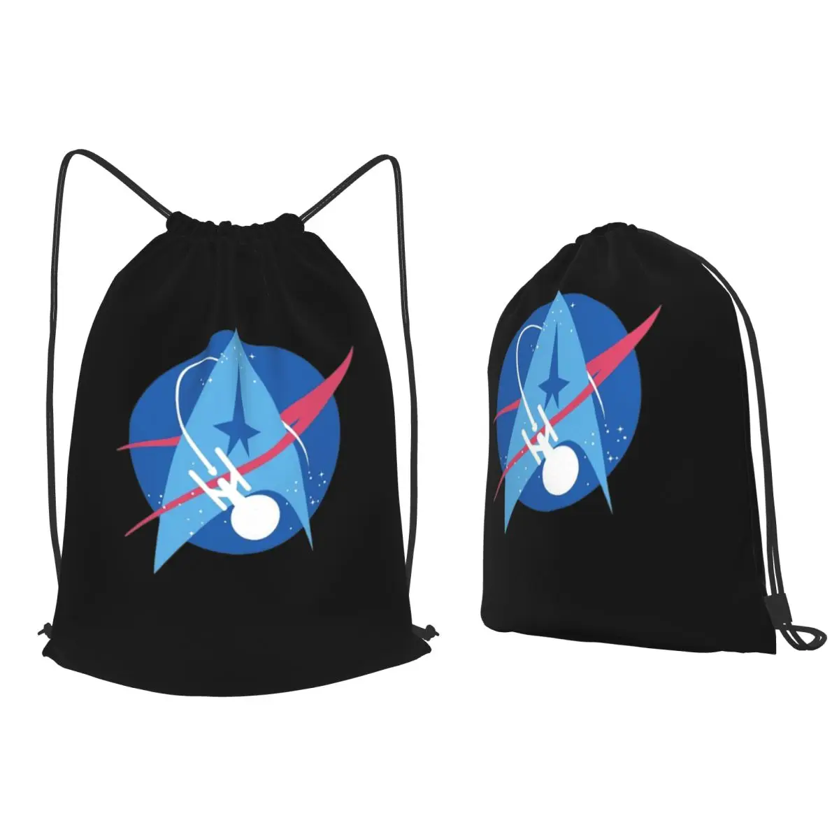 Star Treks Science Fiction TV Series Backpacks Multi-function Drawstring Bundle Pocket Sports Bag Book Bags for Man Woman School