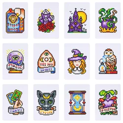 Momoart Castle Diamond Painting Cartoon Witch Handmade Holiday Gift DIY Diamond Mosaic Abstract Handmade Gift