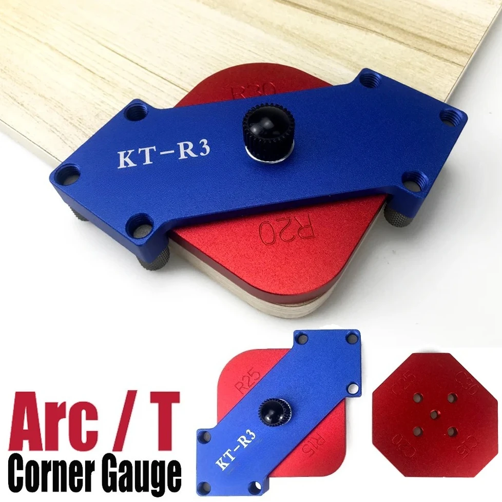 Precision Radius Corner Jig, Aluminum Alloy Router Template for Rounded Edges & Woodworking DIY
