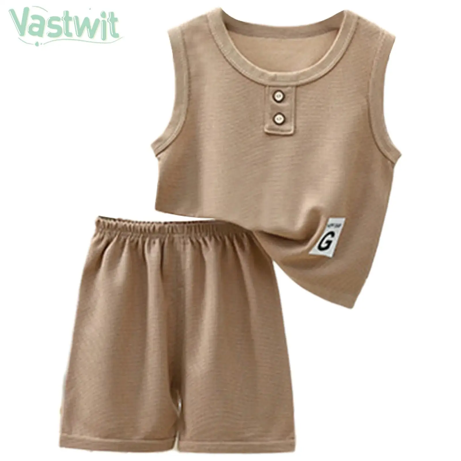 

Детские летние повседневные вафельные майки для мальчиков и девочек, шорты с эластичным поясом для повседневной школы, пляжная праздничная домашняя одежда