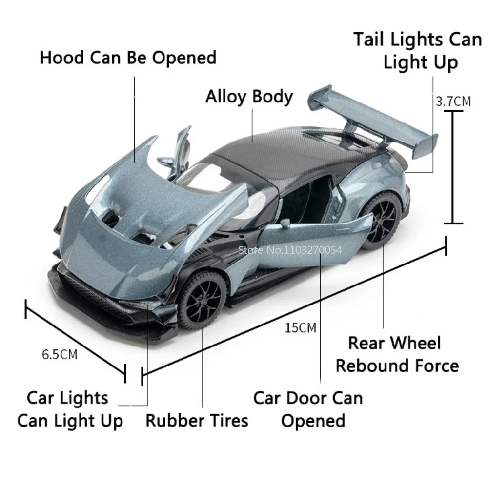 1:32 Vulcan Modell Spielzeugauto Druckguss Legierung Miniatur Autos 3 Türen geöffnet Gummireifen Sound Licht zurückziehen Autos Junge Geburtstagsgeschenk