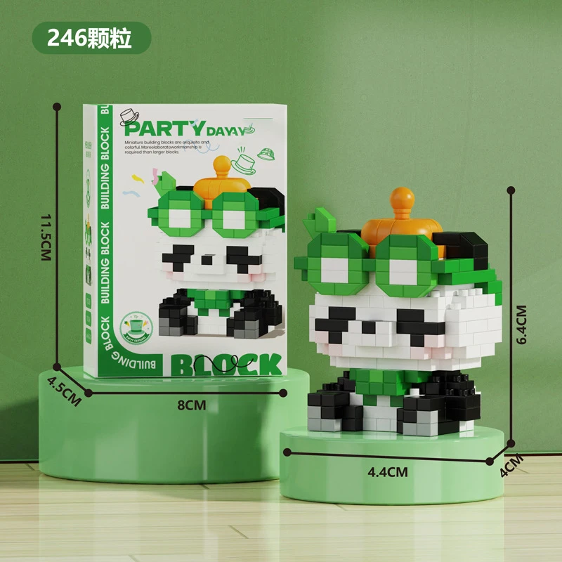 中国のパンダミニビルディングブロックのおもちゃ子供のための 9 に 12 歳の大人 Diy 3d コンストラクターマイクロレンガ教育玩具ギフト
