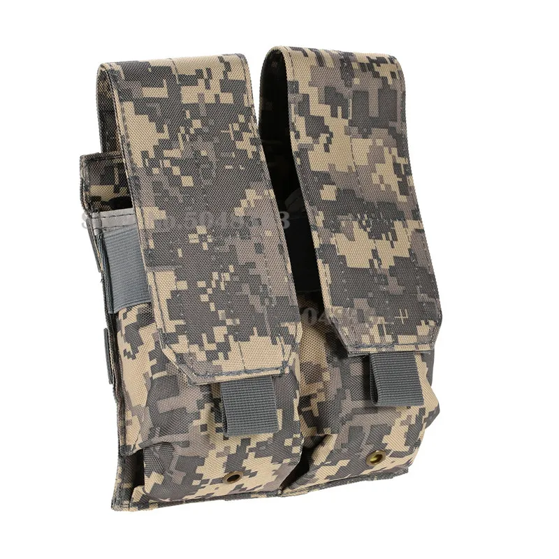 Tactical AK AR Dual Double Riffle Mag Pouch Holds 2 Magazines MOLLE Double Pistol Mag  Pouch