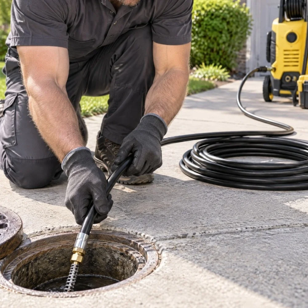 Flexible Cleaning Hose Cleaning Hose 19*19*9cm Spring Head Cleaning Pipe Prolonged Use Durability Black Finish Design