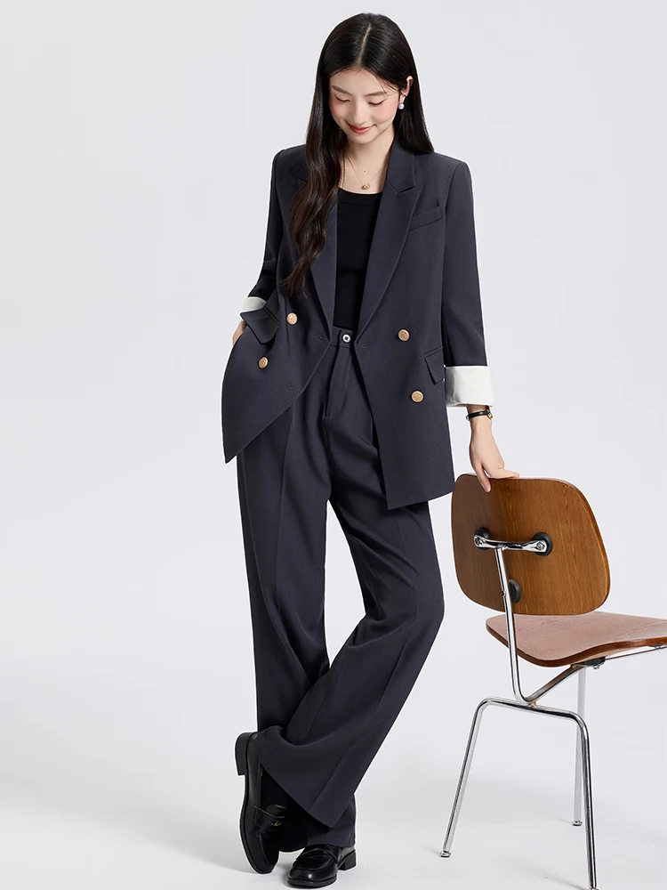 Fashion Female Women's Blazer Trouser Suit Pant Office Ladies Work 2 Piece Set