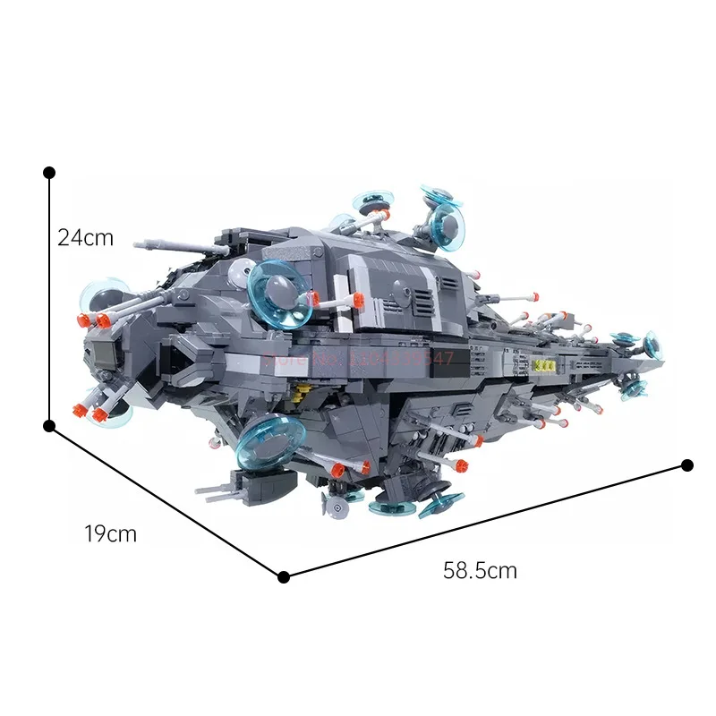 Boys Birthday Gift BuildMOC Movie Nebuchadnezzar Spaceship Hovercraft Model Building Block Toy for Children