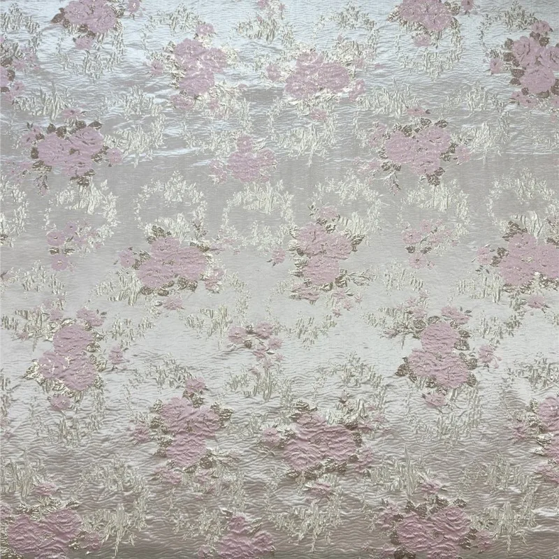 Lussuoso tessuto jacquard di seta dorata per toastare il broccato alla moda alla moda