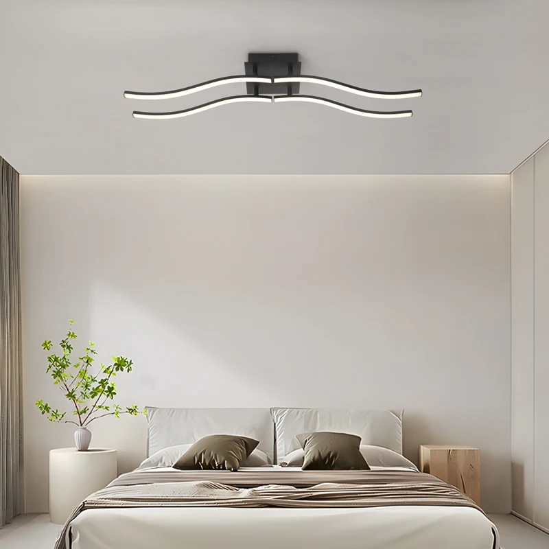 Modern 360° Rotatable LED Ceiling Light Tricolor Dimmable Shape Minimalist Design for Ceiling Chandelier Living Room Home Light