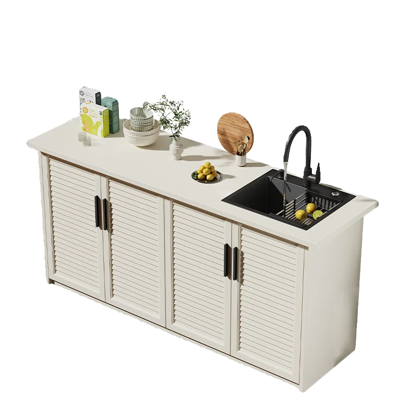 Outdoor storage sink basin integrated cabinet rain protection sunscreen tool cabinet