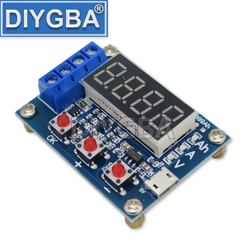 ZB2L3 Battery Tester LED Digital Display 18650 Lithium Battery Power Supply Test Resistance Lead-acid Capacity Discharge Meter