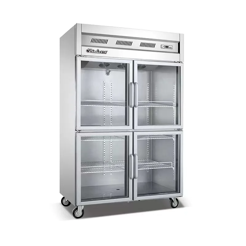 Dual Door Vertical Fruit And Vegetable Fresh-keeping Cabinet With Large Commercial Capacity