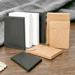 Blank Kraft Paper Box, Envelope Photo Gift Boxes, Wedding Postcard, Stationery Packaging Box, Cosmetics Package, 50Pcs