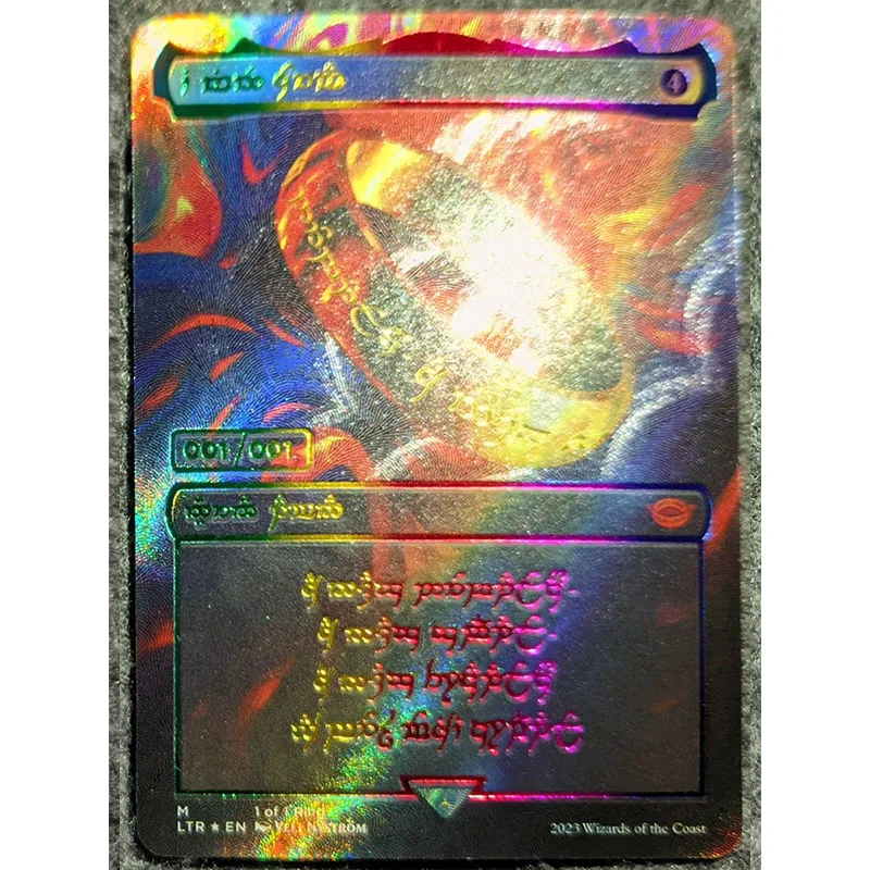 Yu-gi-oh Anime juego de mesa ACG DIY Battle Laser Refraction Foil The one ring juguetes para niños tarjetas coleccionables regalo de cumpleaños