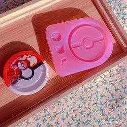 Pokemon Cartoon Poke Ball Silicone DIY Handmade Cute Drop Glue Filling Mold Comes with Small Accessories