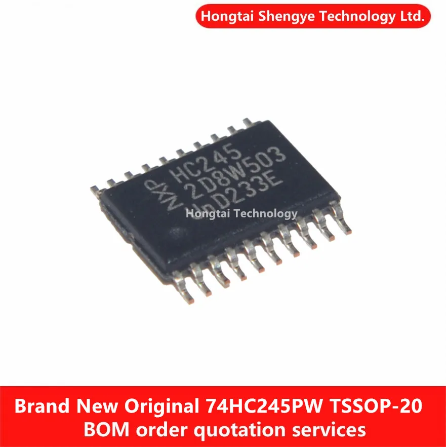 New original screen printed HC245 TSSOP-20 74HC245PW three state output eight way bus transceiver