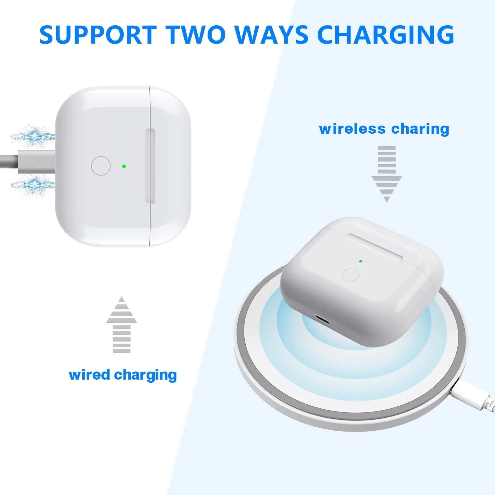 Replacement Case for Airpod 3 Wireless Charging 600 MAh Battery The Perfect Replacement Case Storing and Charging for Airpods 3