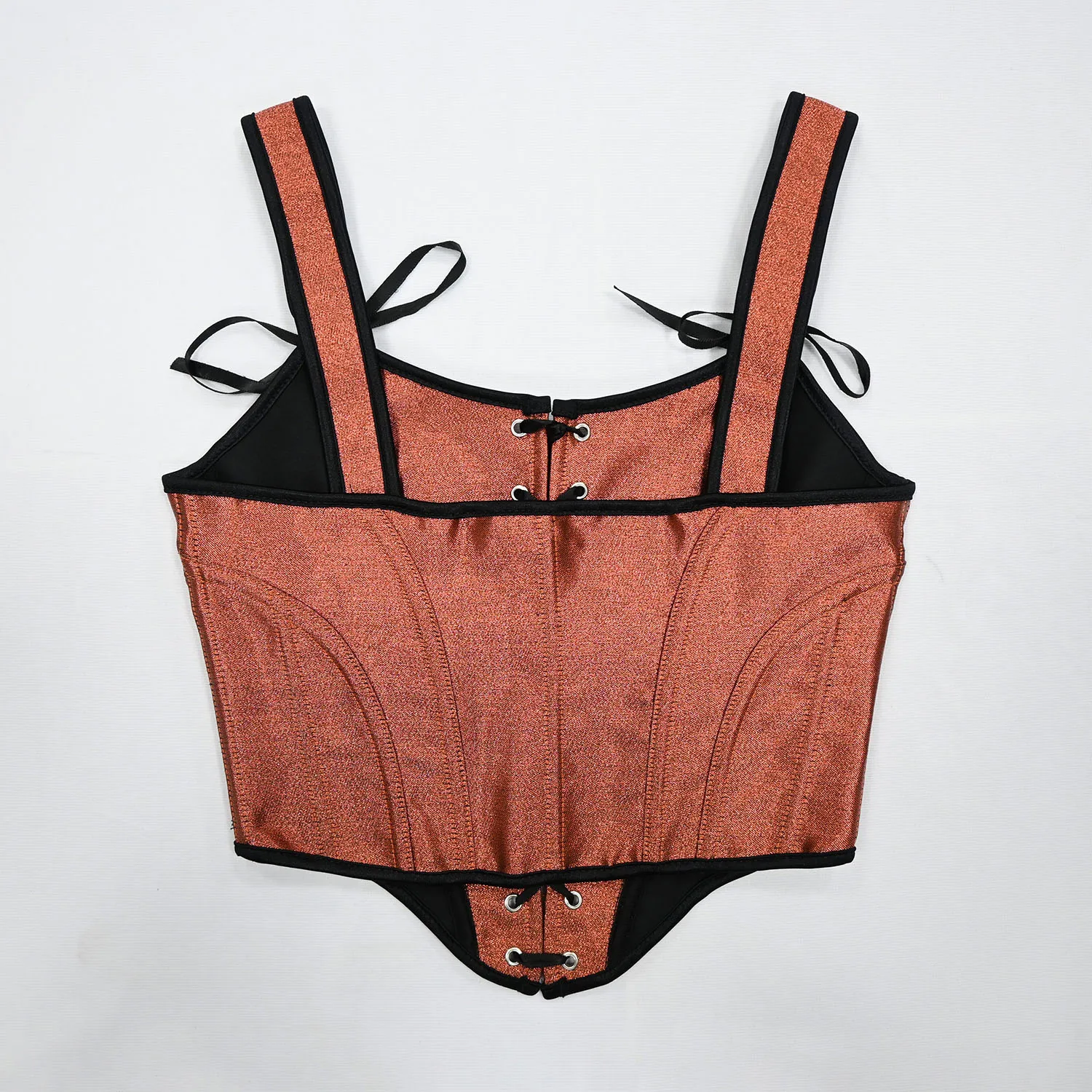 Women's Sweet Leopard French Satin Gothic Web Print Bustier Shapewear Outerwear Stylish Corset for Special Occasions