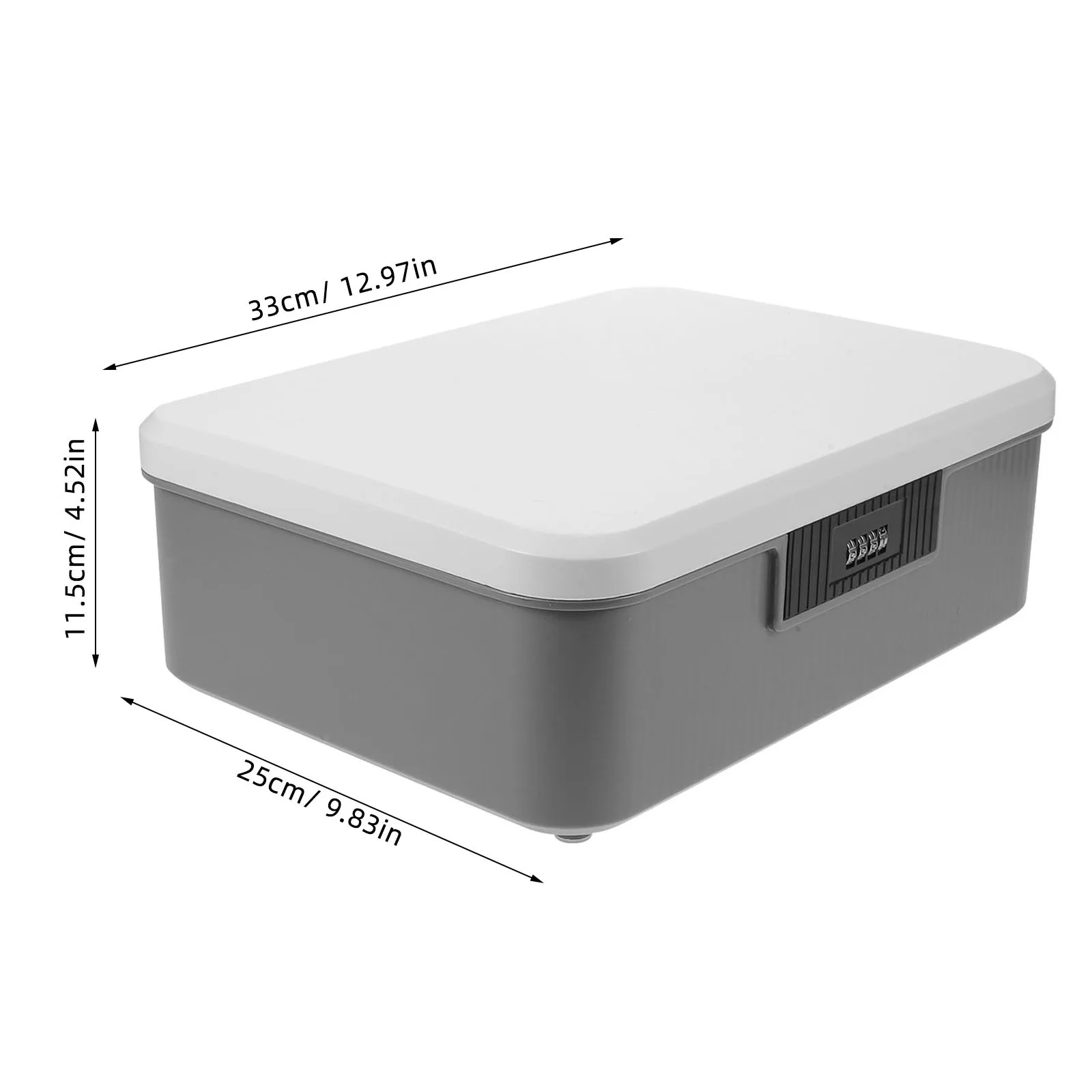 Cofre de almacenamiento con cerradura, cerradura de combinación de contraseña de 16L, organizador seguro para el hogar, oficina, documentos de viaje, joyería, dinero