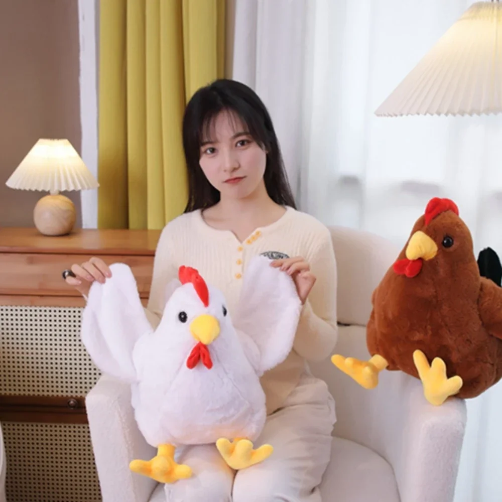 30CM Really Big Rooster Doll Cute Chick Plush Toy Poultry Animal