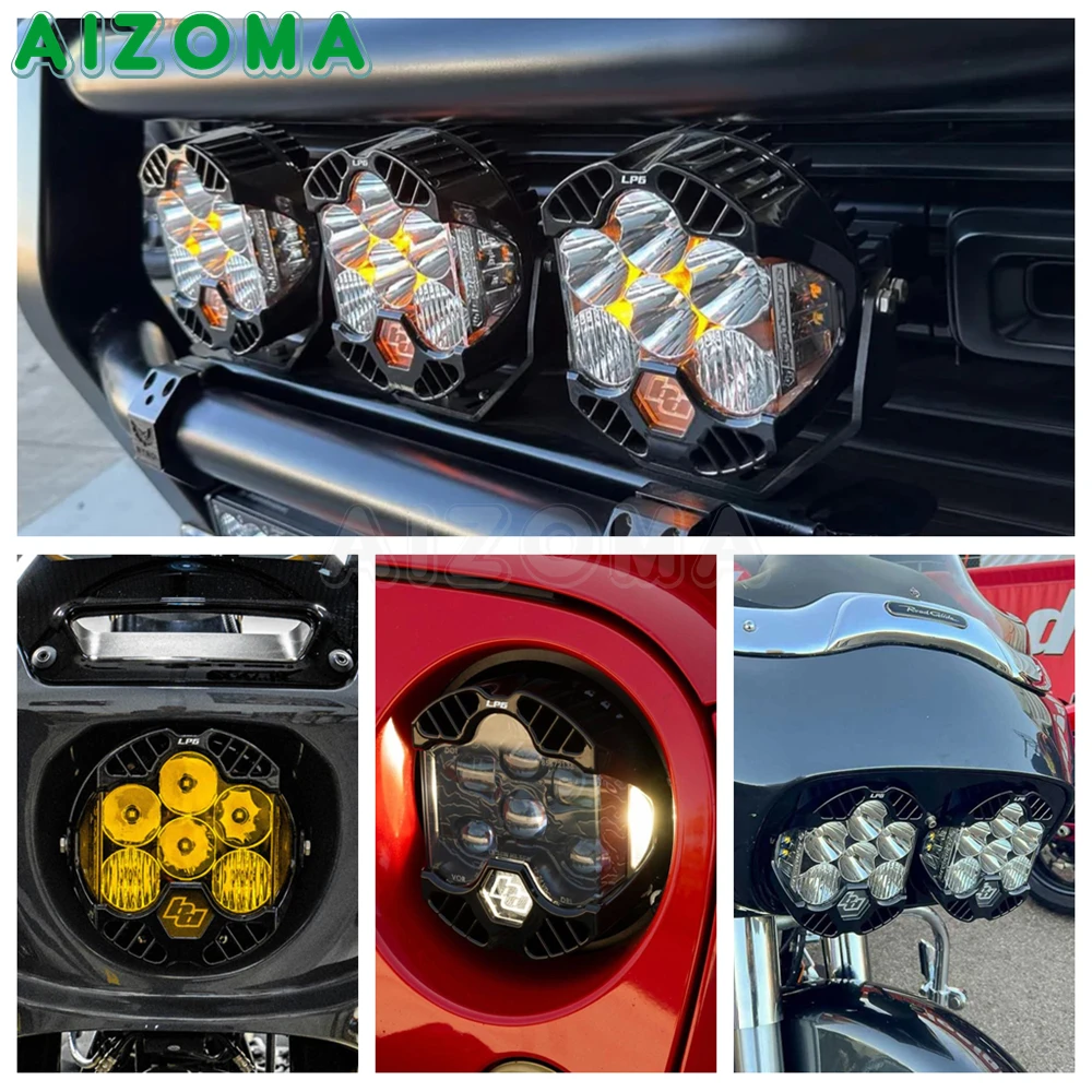 LED Headlight Shell For Harley Softail Sportster Touring ATV UTV SUV Headlamp Mounting Housing For Baja Design LP6 Pro LED Light view 6