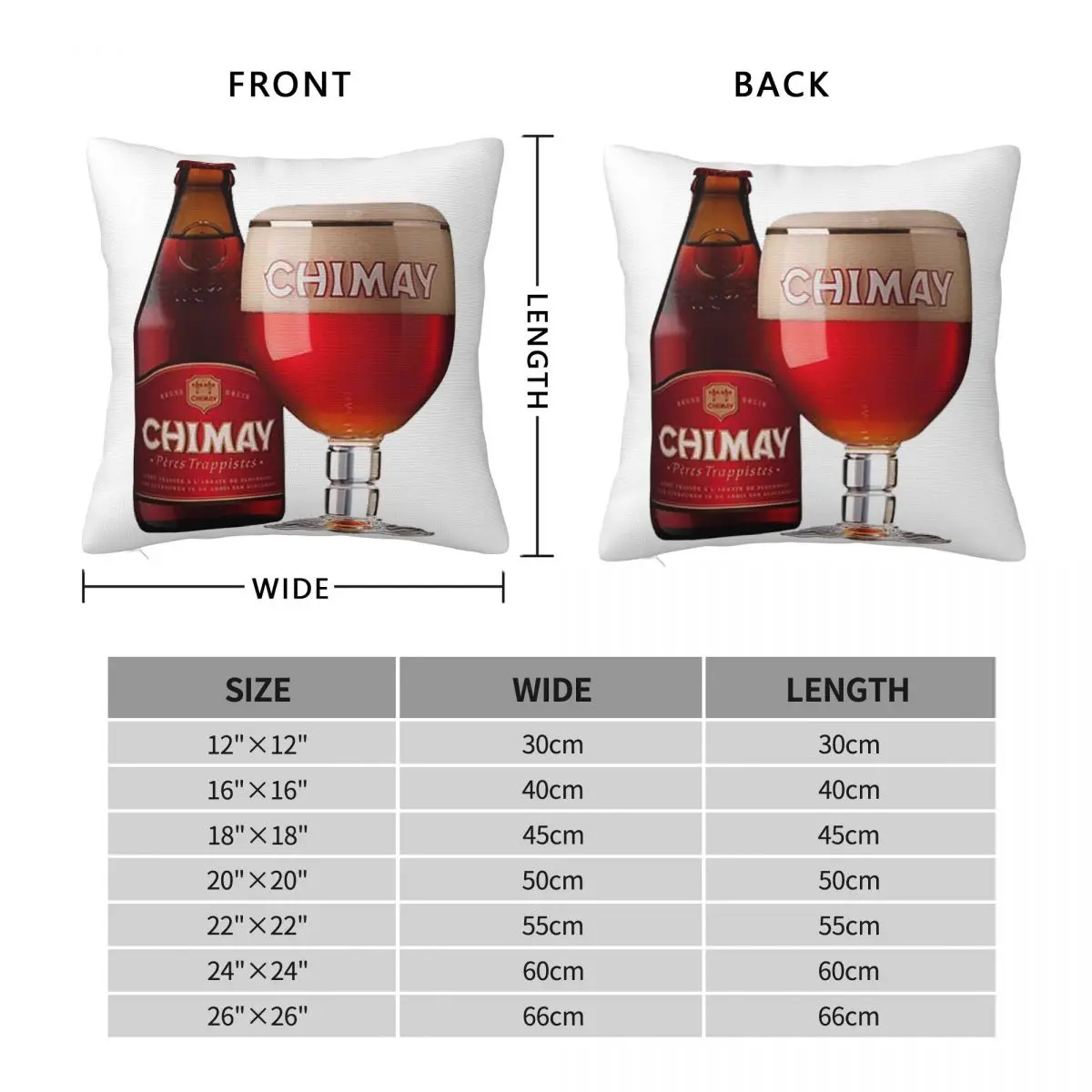 Chimay Logo Square Pillowcase Pillow Cover Cushion Zip Decorative Comfort Throw Pillow For Home Sofa
