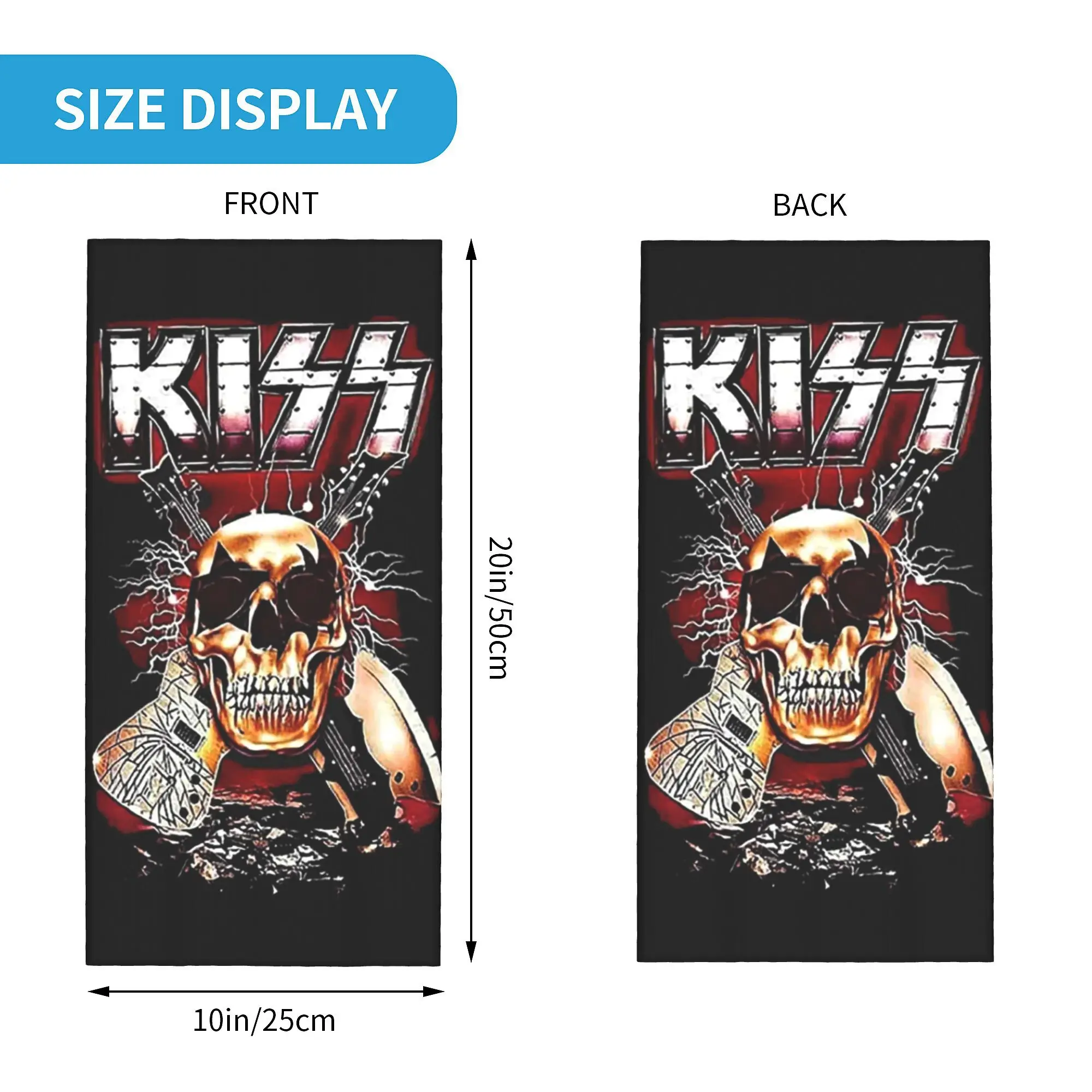 Custom K-Kisses Band Rock Heavy Metal Winter Headband Neck Warmer Men Women Ski Running Tube Scarf  Face Bandana Gaiter