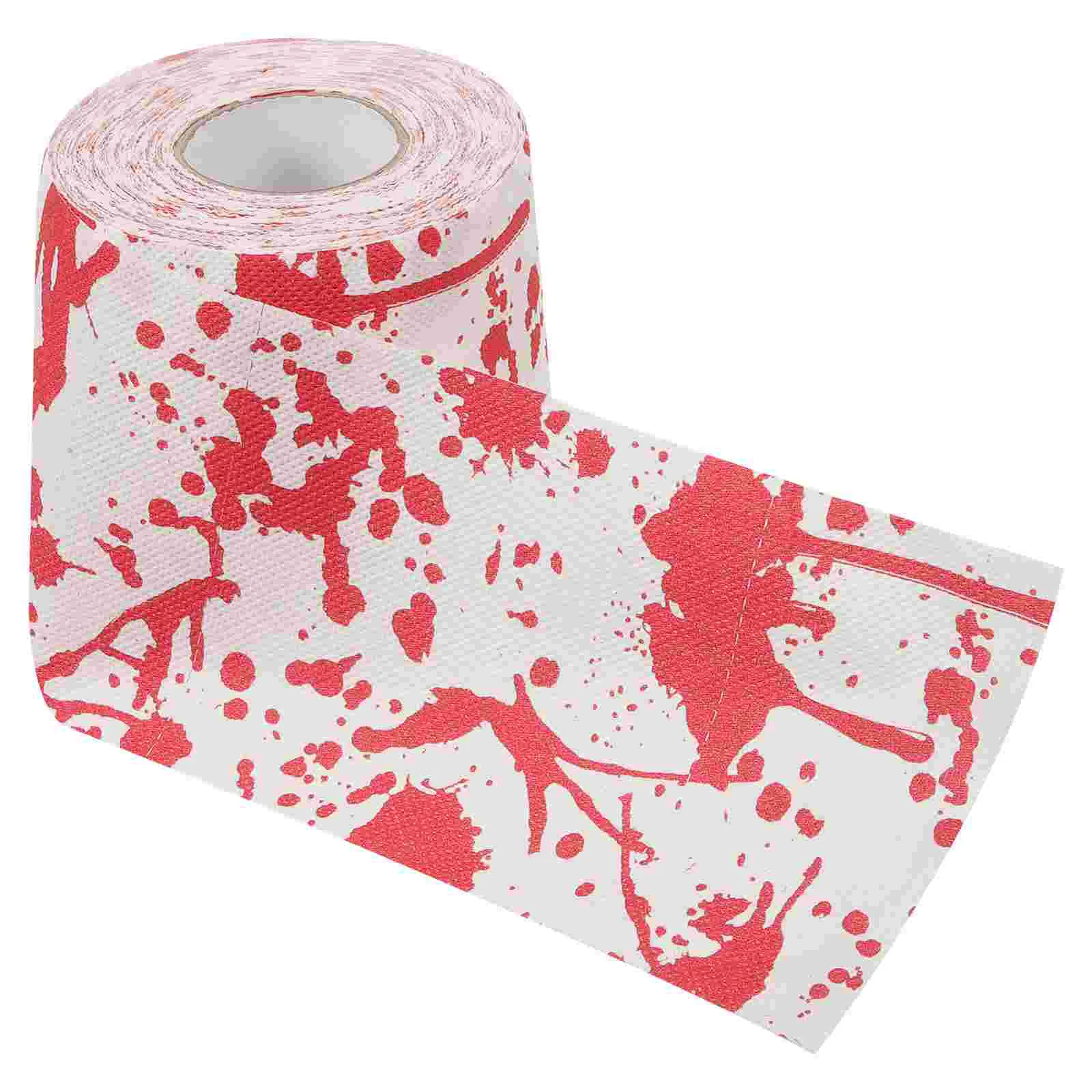 Bloody Palm Halloween Party Supplies Unique Toilet Paper Bathroom Ream of Scroll Printed Colored for Child Decor