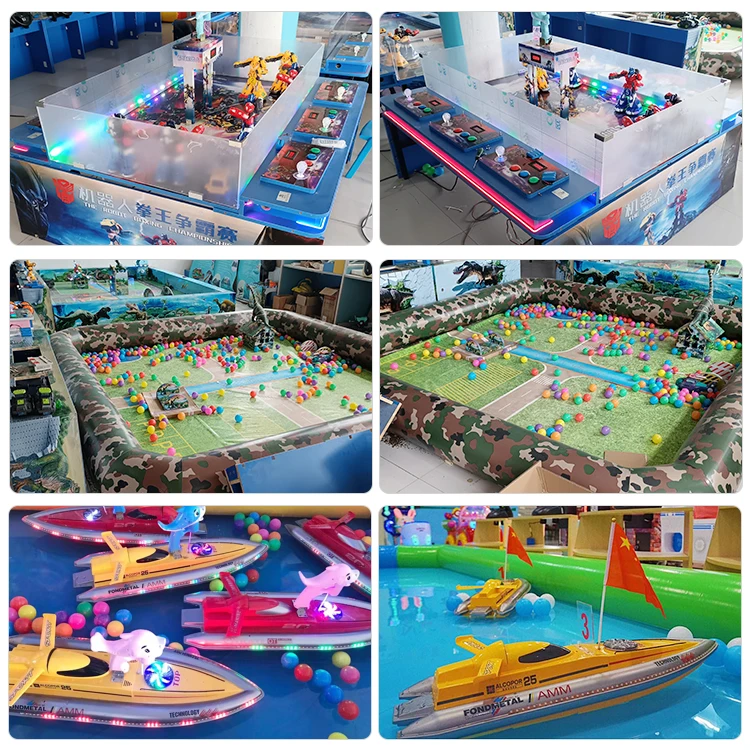 Amusement Carnival Booth Entertainment Game Kids Robotic Movaable Control Drawing Multiplayer Interactive Battle Robot Games