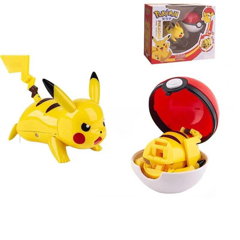 Neue Pokémon-Figur, transformierbare Pokéball-Pikachu, Mew, Eevee, Gengar, Blastoise, Venusaur, Charizard, Gyarados, Pokéball-Elf-Puppe, Kinderspielzeug – Detail 6