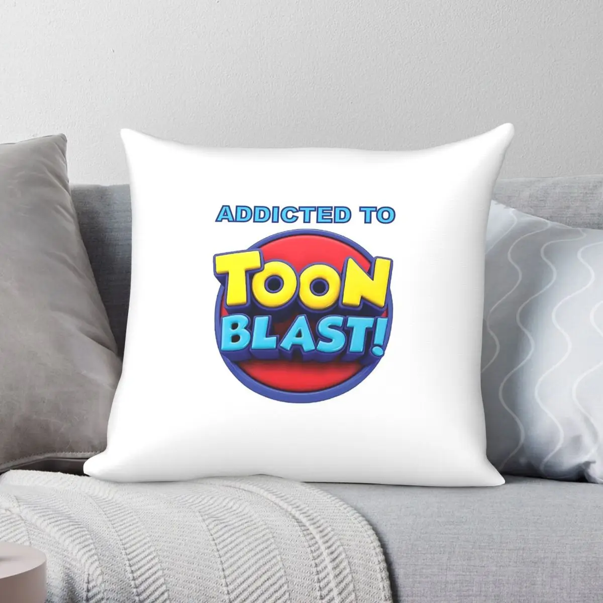 Addicted To Toon Blast Square Pillowcase Polyester Linen Velvet Pattern Decorative Pillow Case Sofa Seater Cushion Wholesale