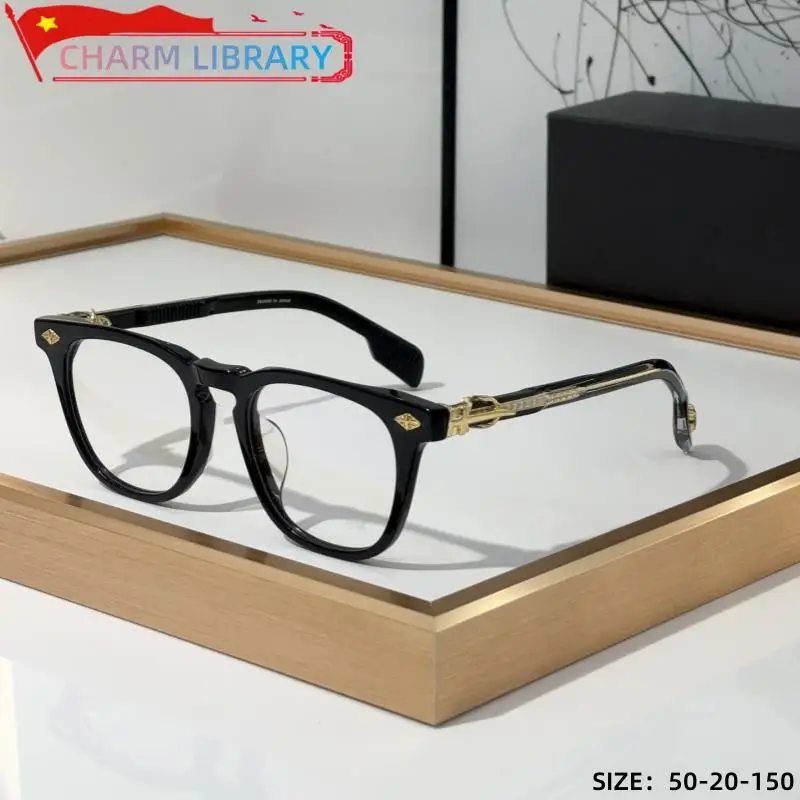 New Trend Men Glasses Frame Women Luxury Brand Design Square Designer Acetate Black Classic Retro Anti-blue Prescription Glasses