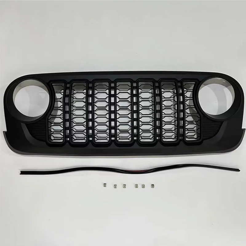 2007-2017 For Jeep Wrangler JK Upgrade Grill JK Style New Design Decoration Black Front Bumper Mesh Grille Racing Grills