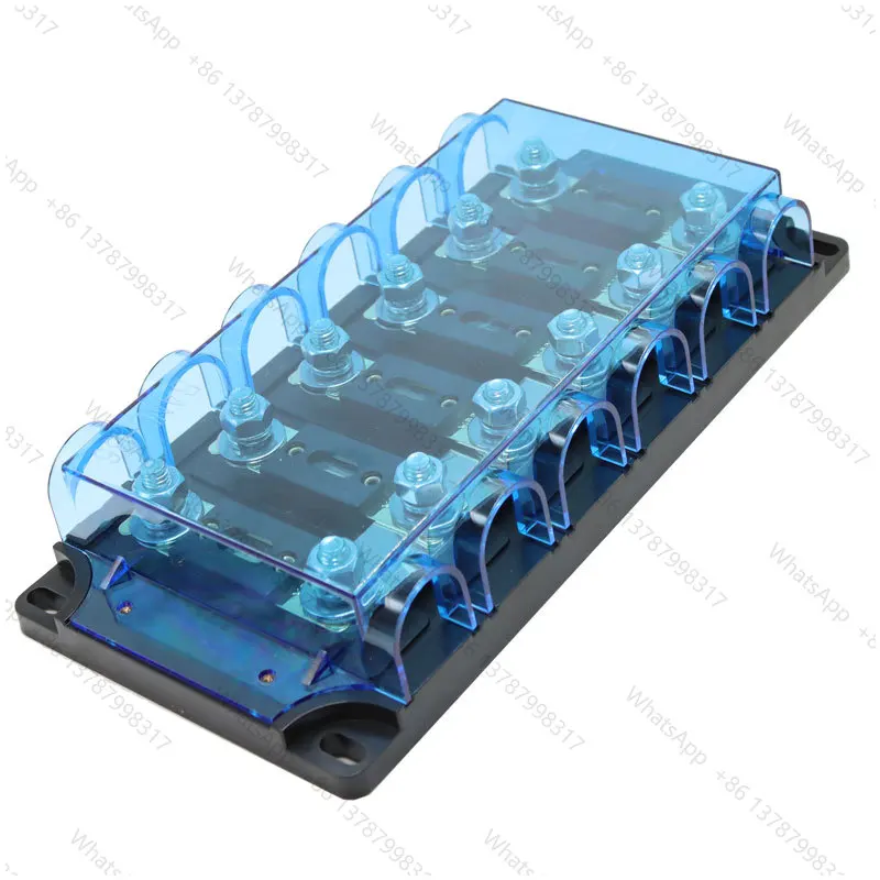 Waterproof 6 way Car Automotive Auto Bolt down Bolt on Screw Type ANL Fuse Box Block Holder