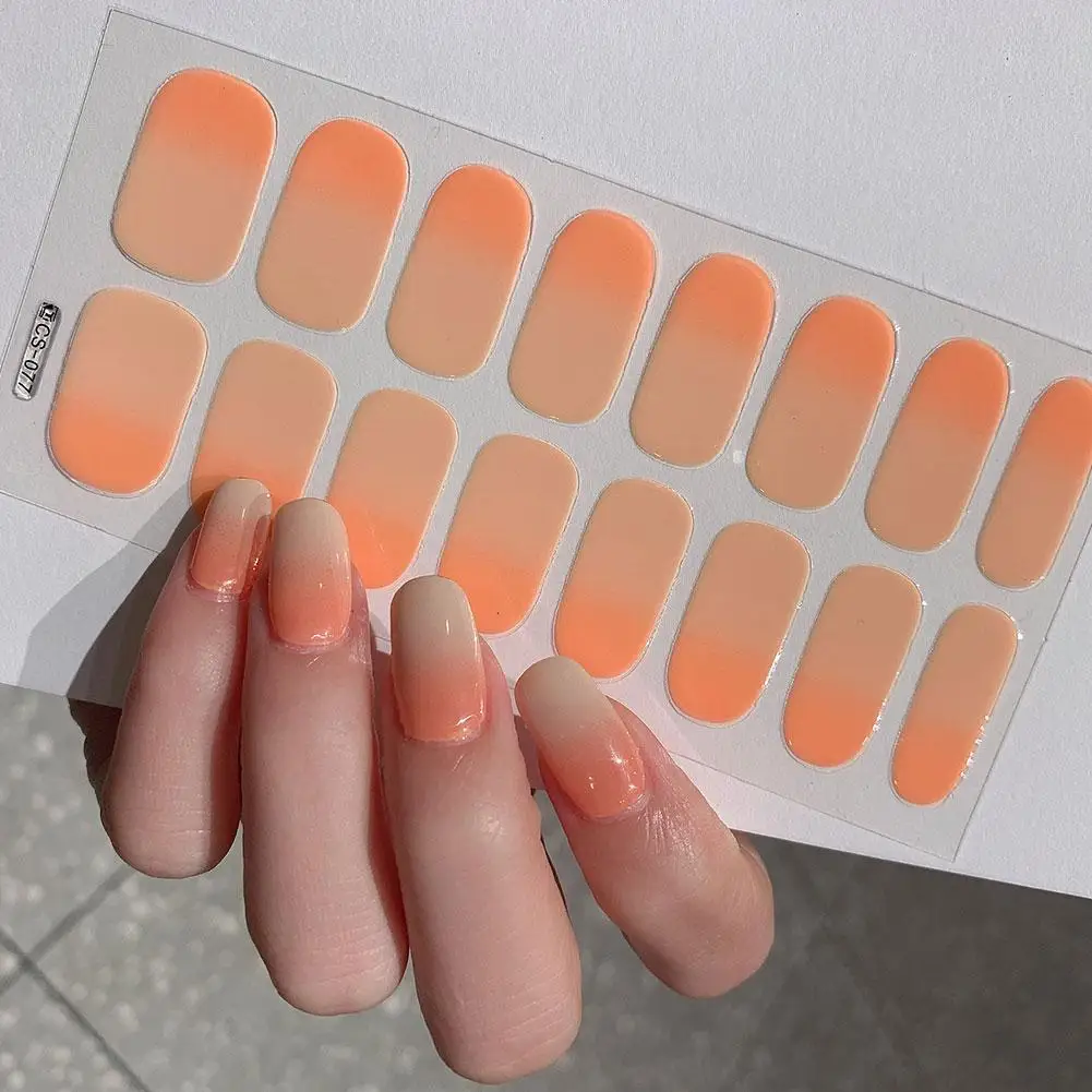 Gradient Color Nail Stickers Waterproof Full Female Fresh Cosmetic Summer Spring Makeup 17 Optional Lasting Colors