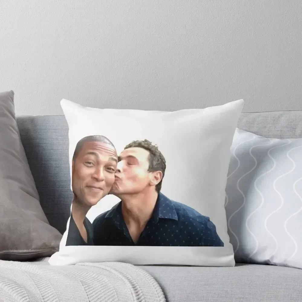 Chris Cuomo and Don Lemon Kiss Throw Pillow Christmas Pillow Covers Christmas Pillowcase Pillowcases Cushion Covers Sofa pillow