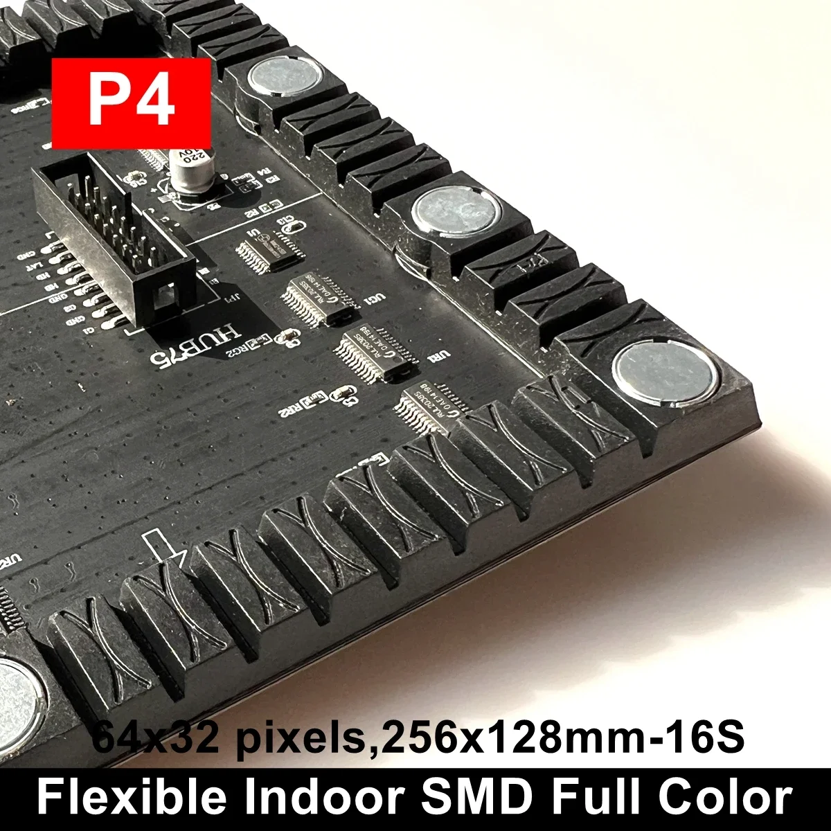 

2pcs/lot Curved P4 Indoor SMD Full Color Led Video Module 256*128mm Rgb Panel 64x32 Pixels