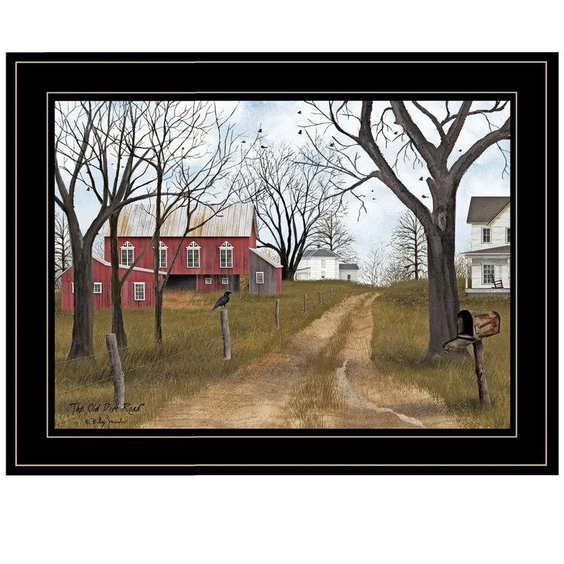 

The Old Dirt Road Framed Print, Black Frame, Ready to Hang